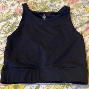 Racerback longline hidden pouch sports bra